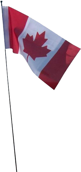 A Flag With A Red And White Flag