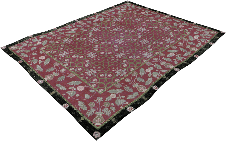 A Rug With A Floral Design