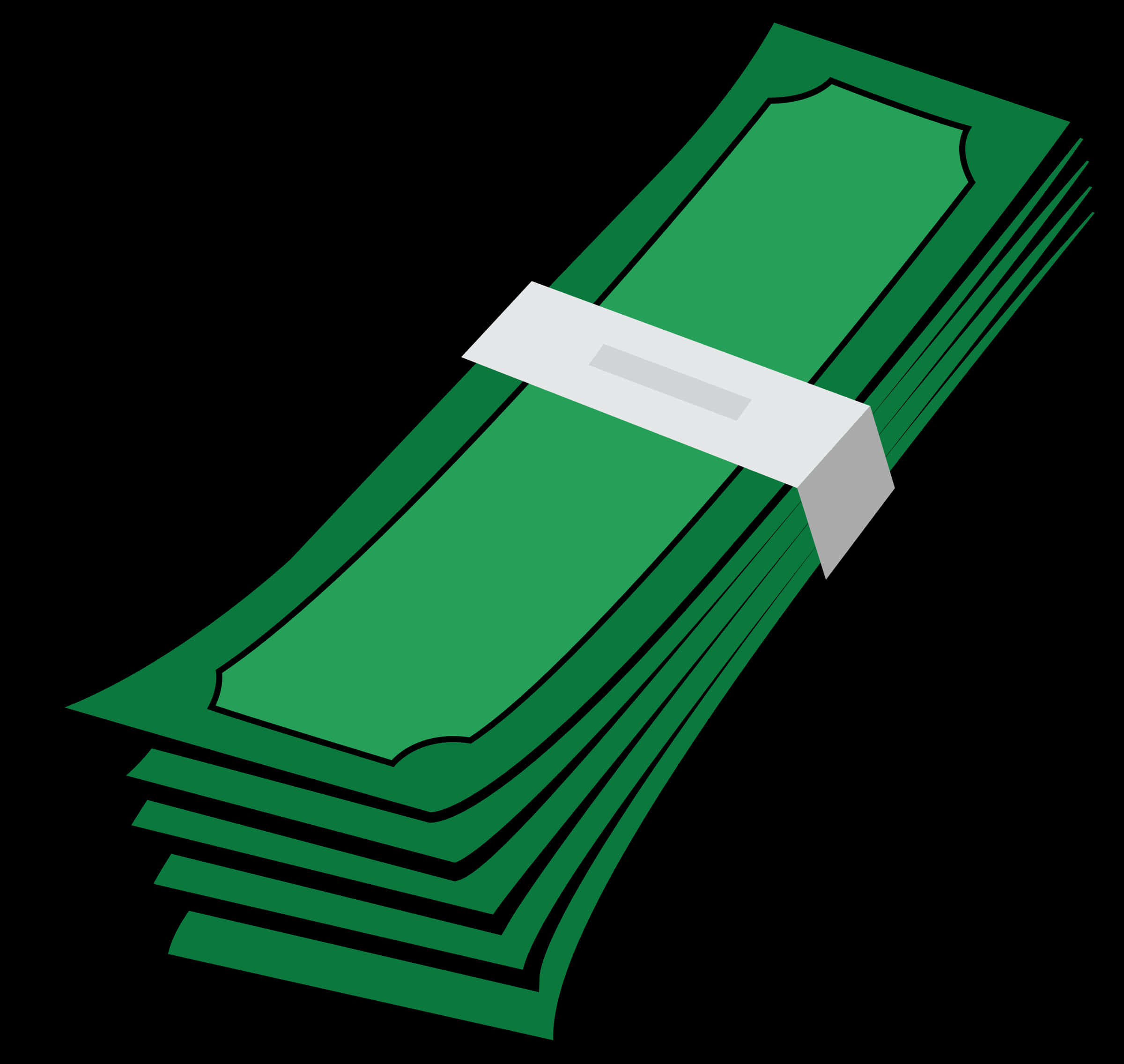 A Stack Of Green Paper Money