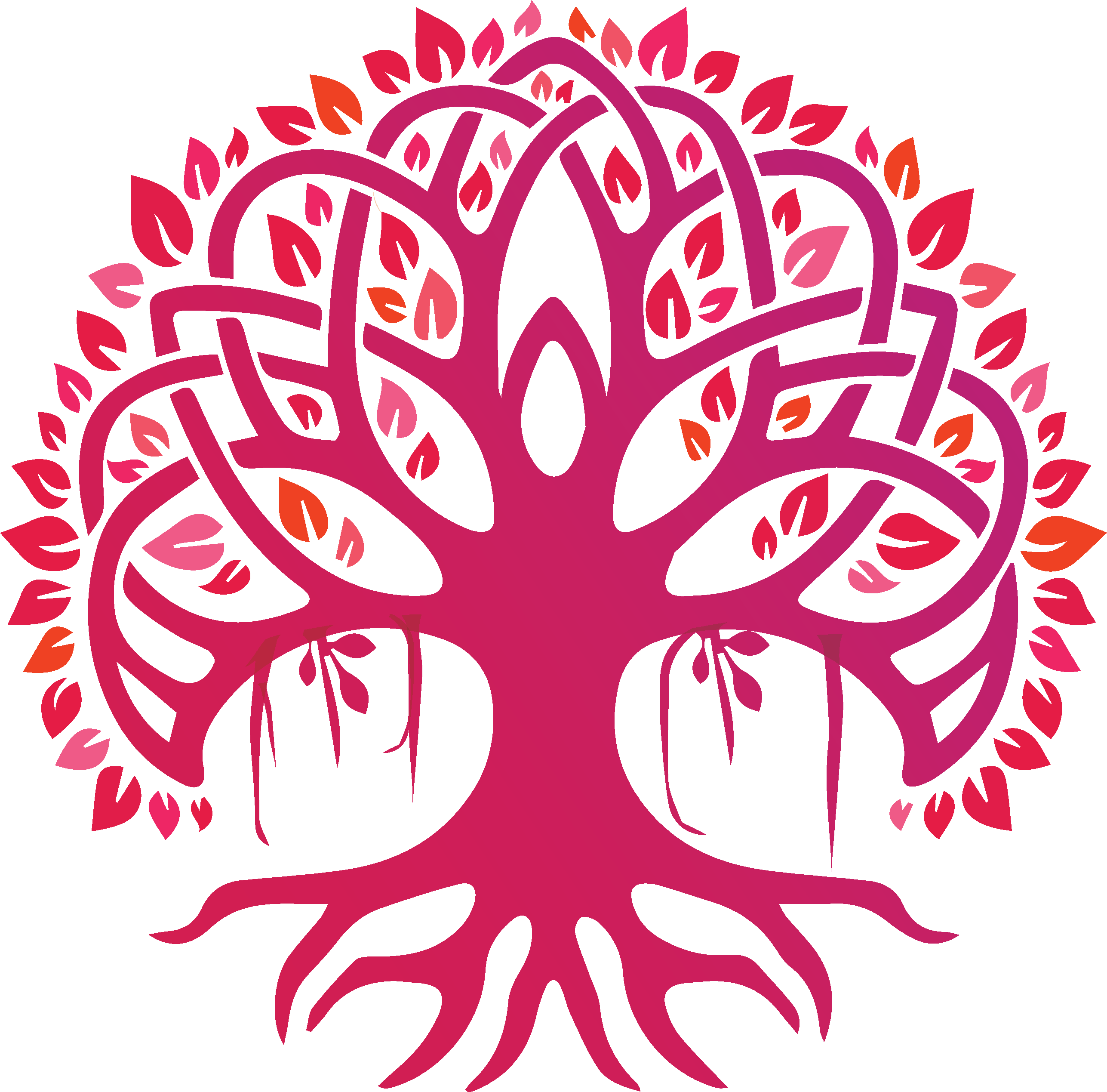 A Pink Tree With Leaves