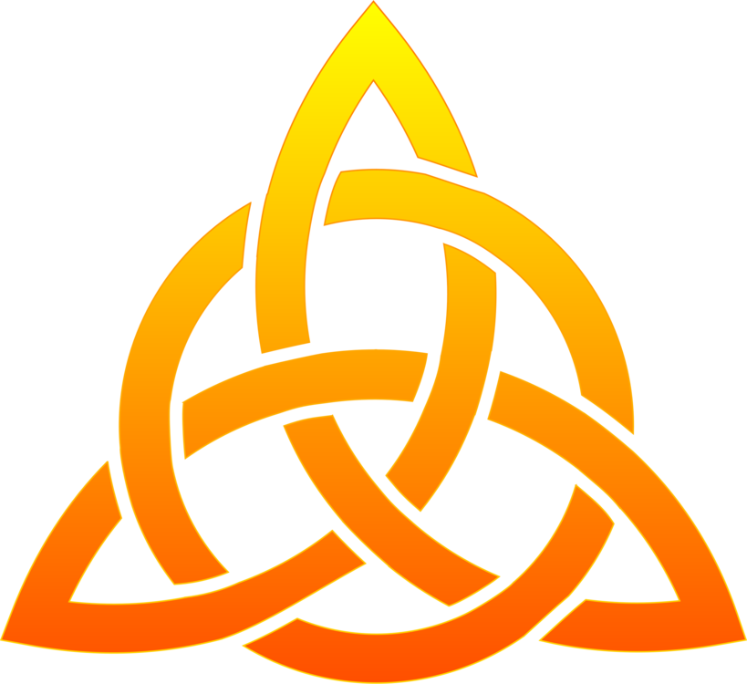 A Yellow And Orange Celtic Knot
