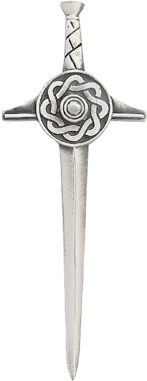 A Silver Sword With A Celtic Design