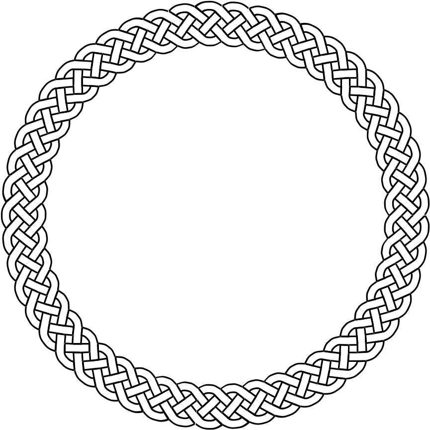 A Circular White Pattern On A Black Background