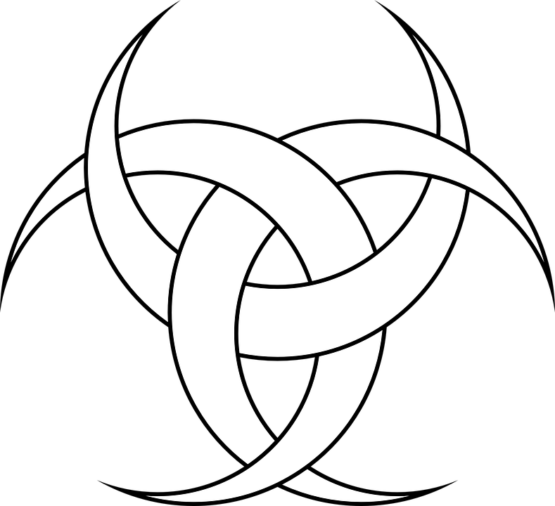 A White Symbol With Black Background