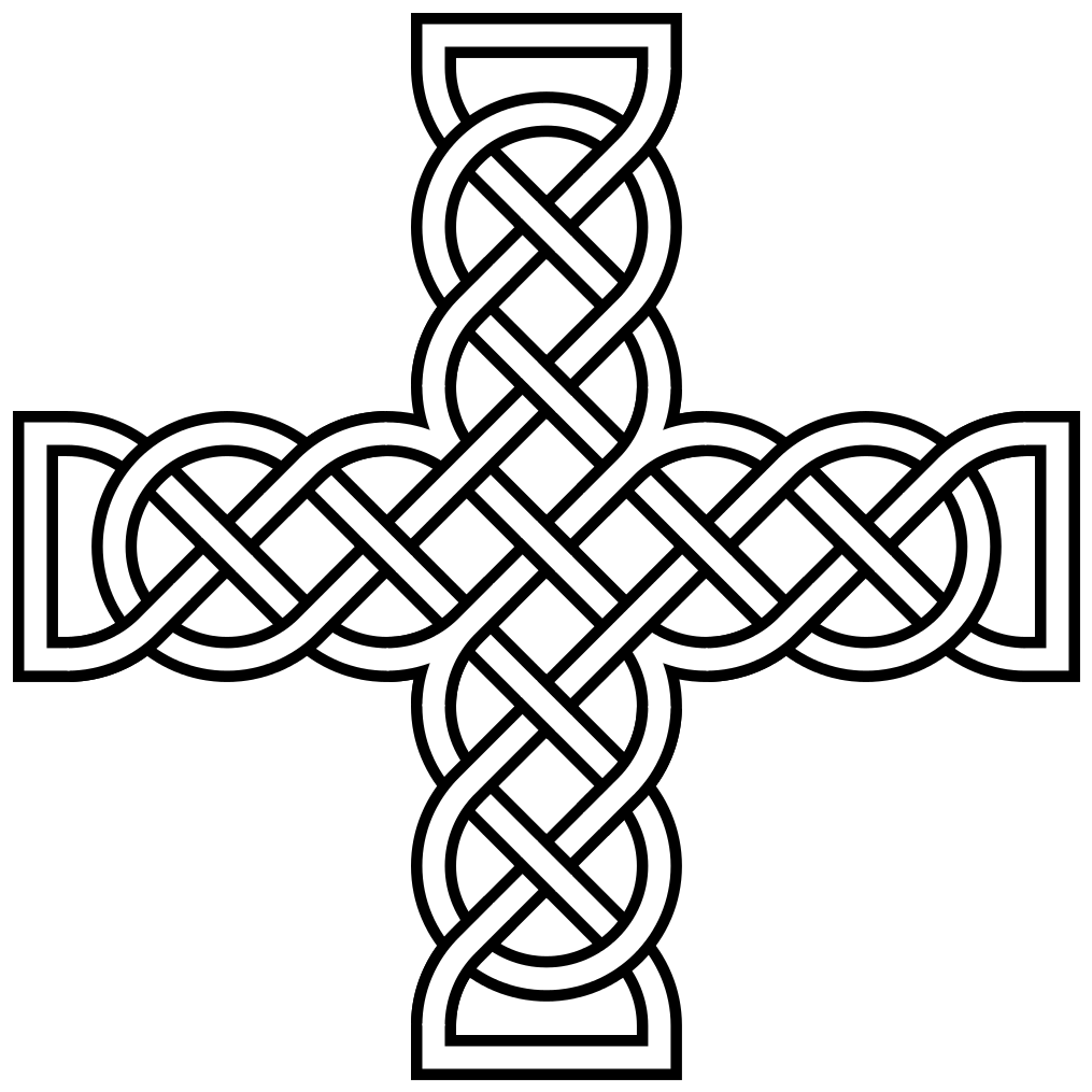 A Black And White Celtic Cross
