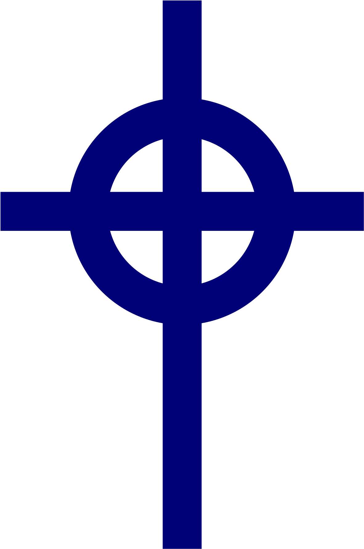 A Blue Cross With A Black Background