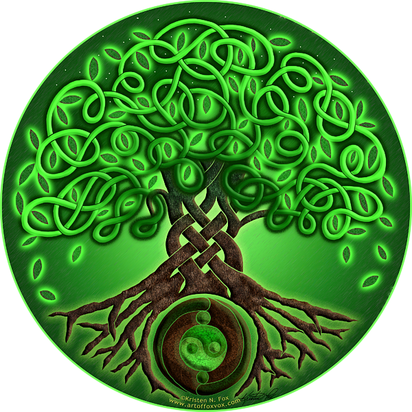 A Tree Of Life With A Yin Yang Symbol