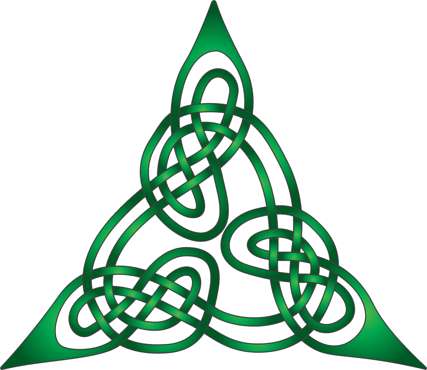 A Green And Black Celtic Knot