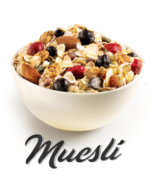 A Bowl Of Muesli With Nuts And Berries