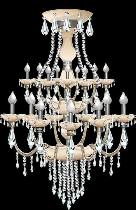A Chandelier With Crystals