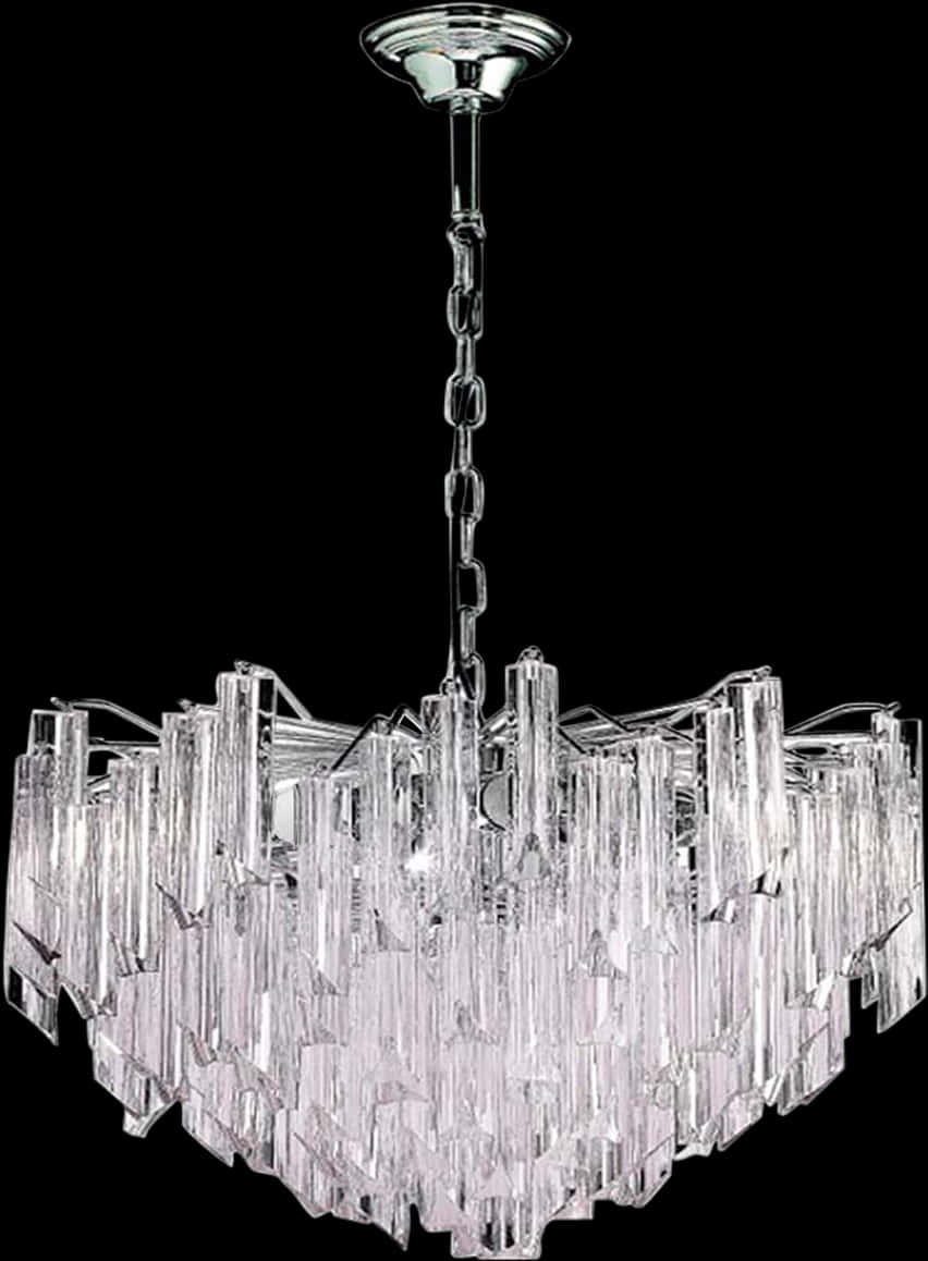 A Chandelier With Clear Tubes