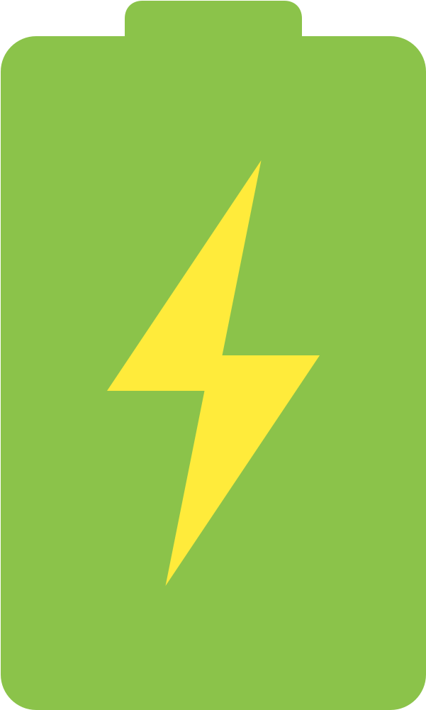 A Yellow Lightning Bolt On A Green Background