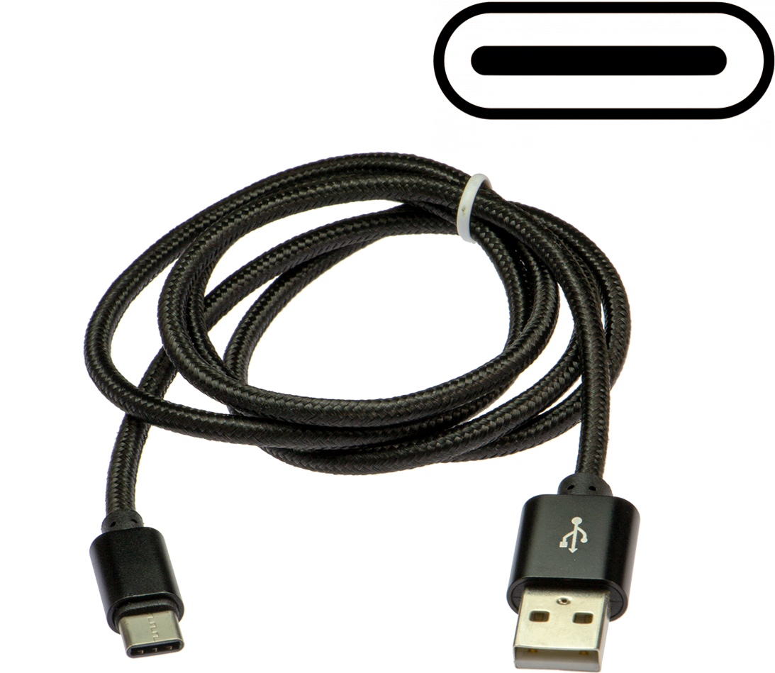A Black Cable With A Black Connector
