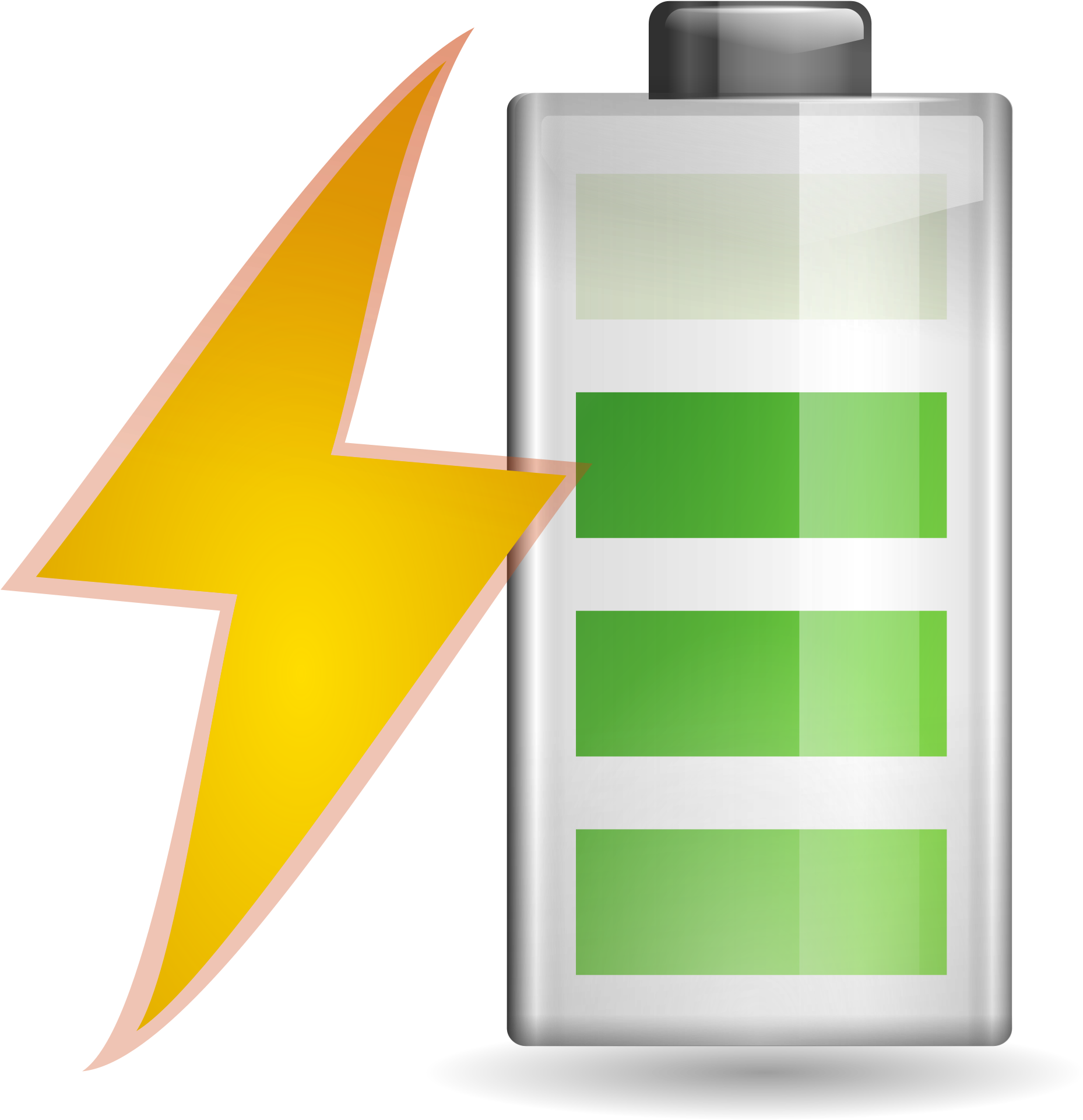 A Battery With A Lightning Bolt