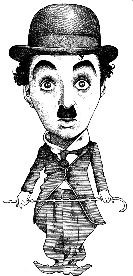 A Cartoon Of A Man With A Mustache And A Cane