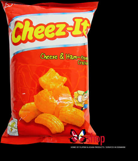 A Bag Of Cheez-it Cheese And Ham Snacks