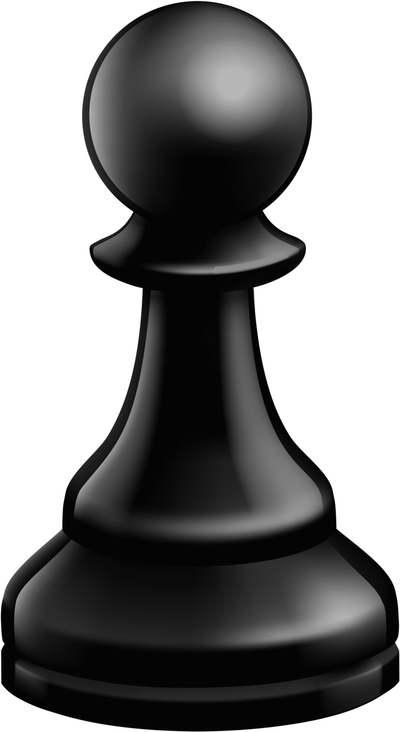 A Black Pawn With A Black Ball