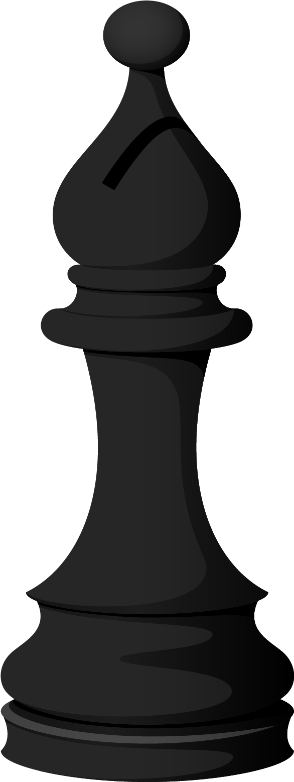 A Black Chess Piece On A Black Background