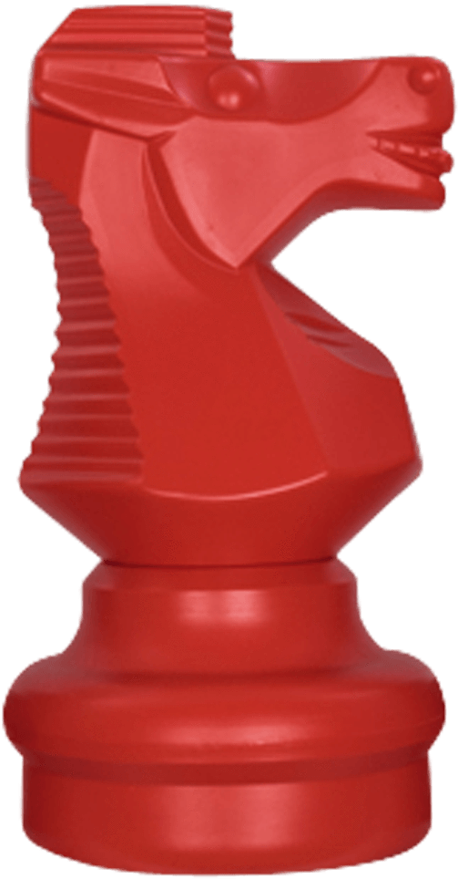 A Red Plastic Horse Shaped Object