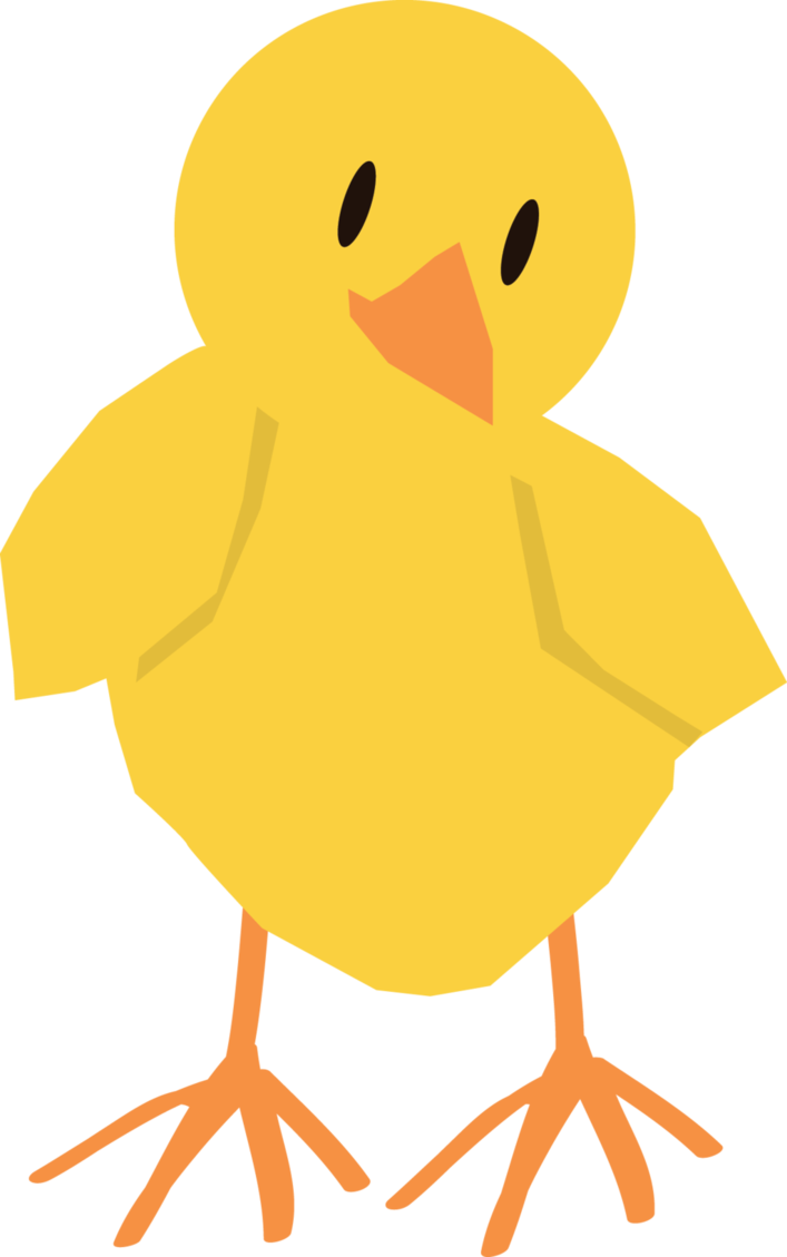 A Cartoon Of A Yellow Chick