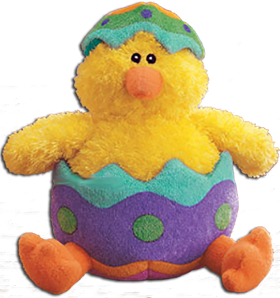 A Stuffed Animal In An Egg Shaped Egg