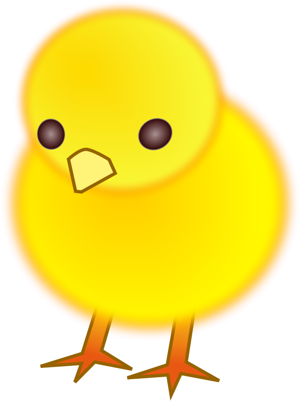 A Yellow Chick With Black Eyes