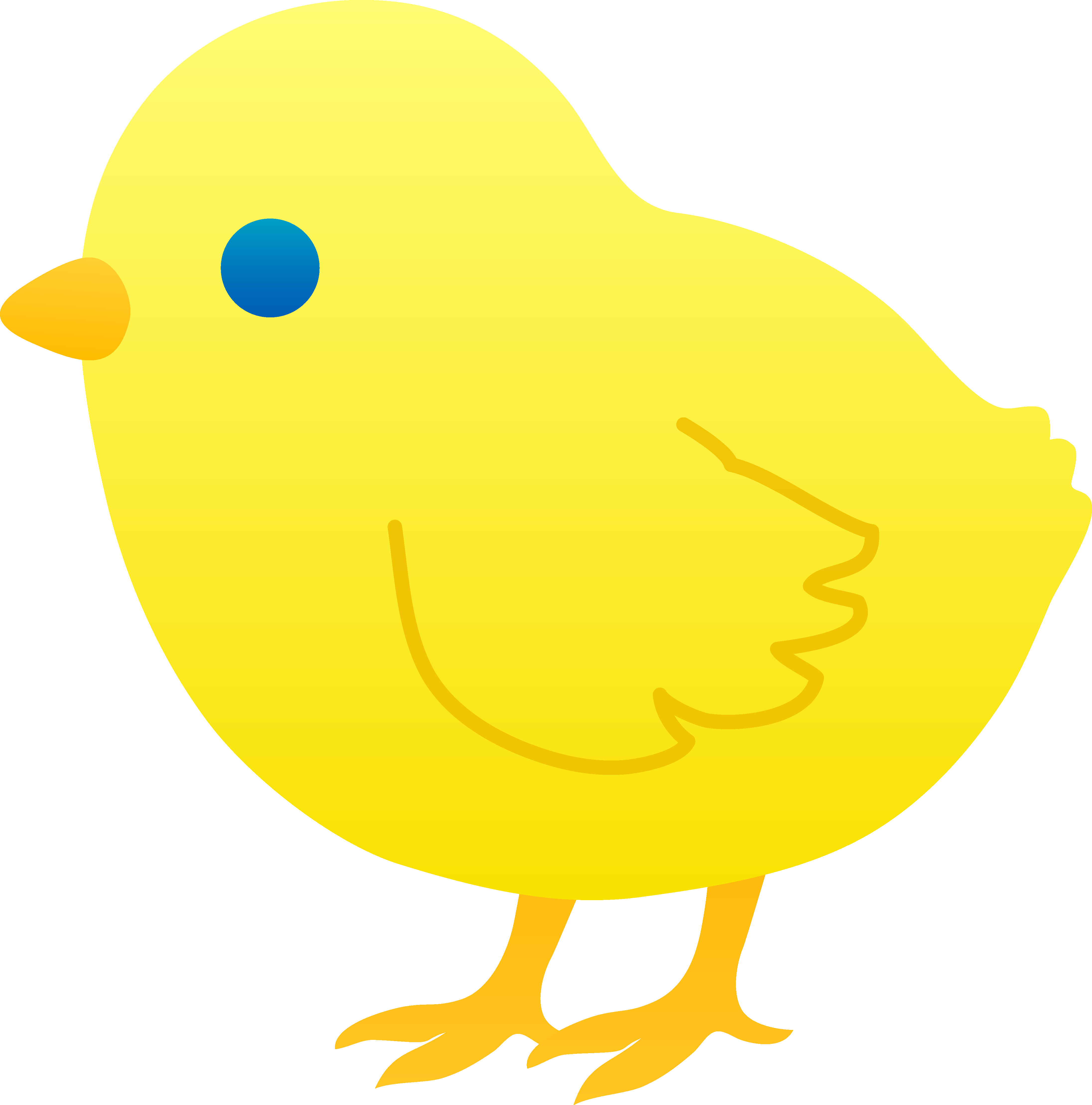 A Yellow Bird With Blue Eyes