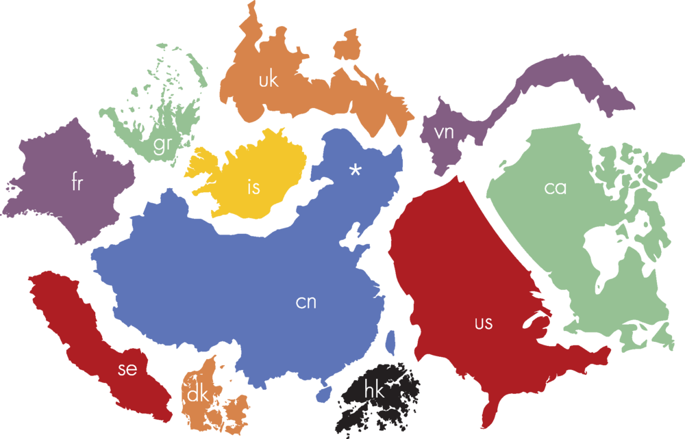 A Map Of Different Colors
