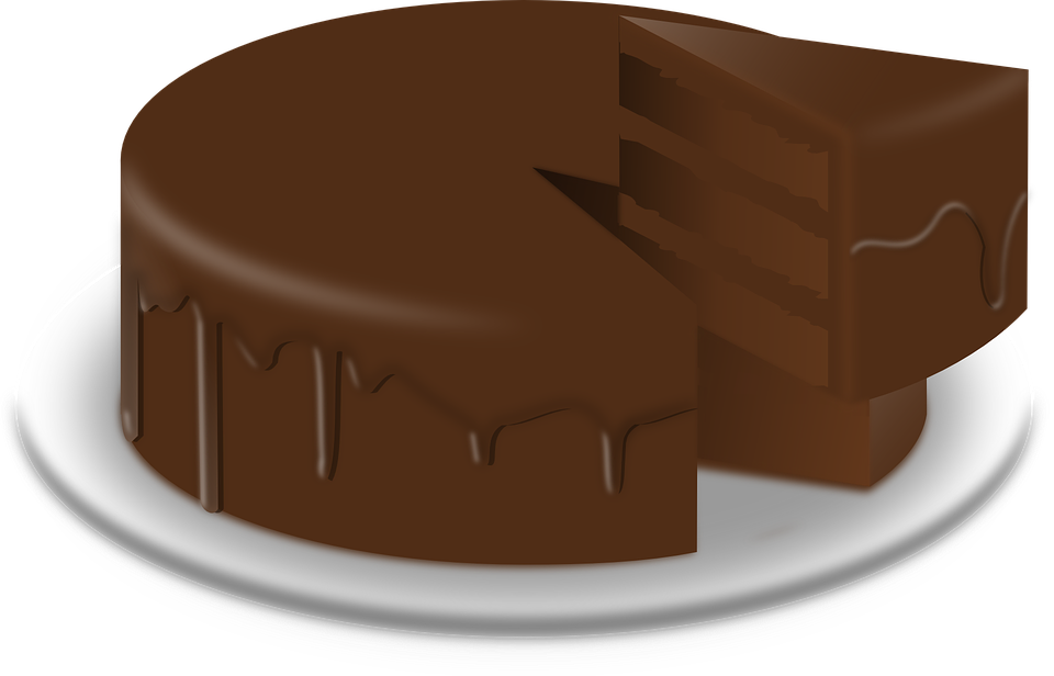 A Chocolate Cake On A Plate