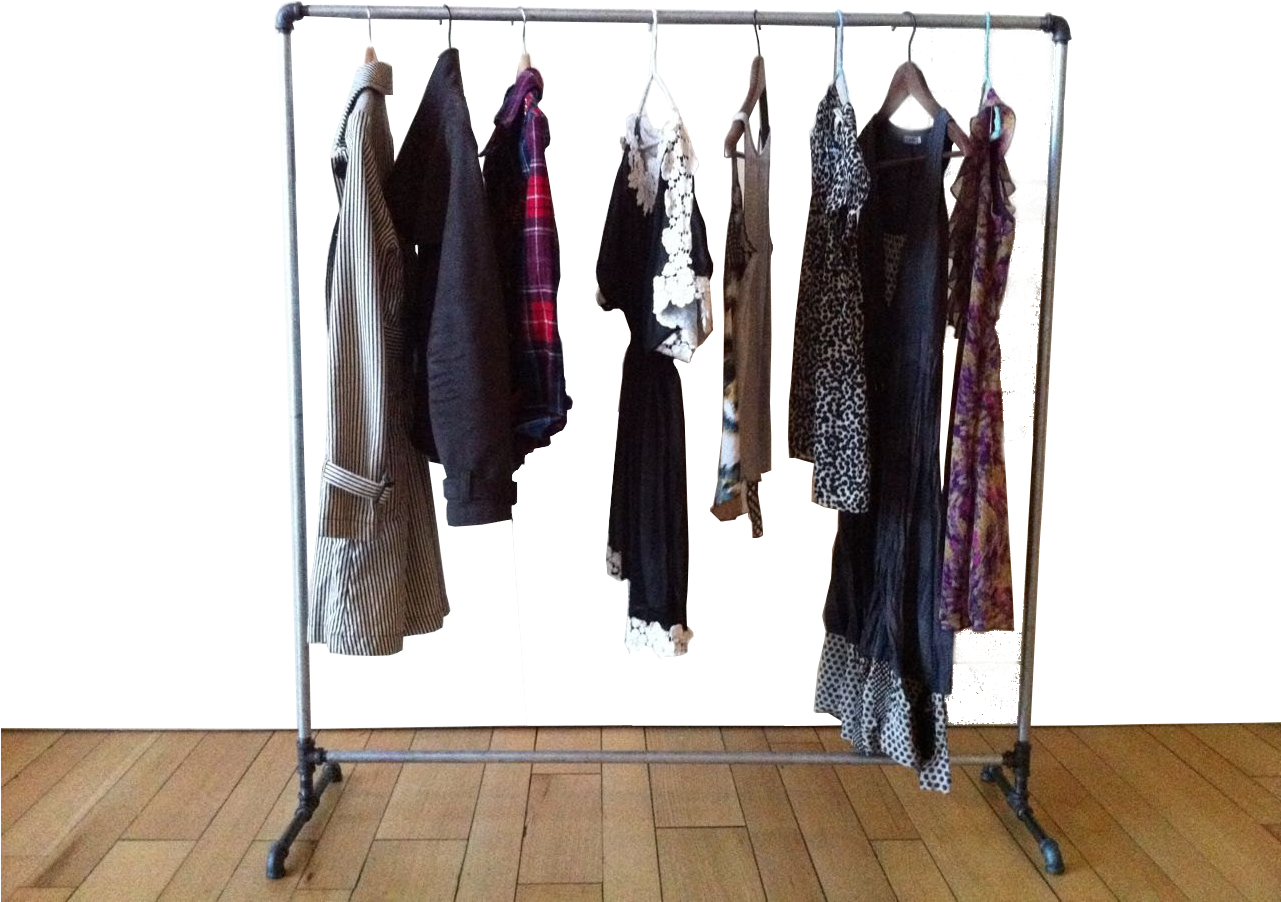 A Rack With Clothes On It