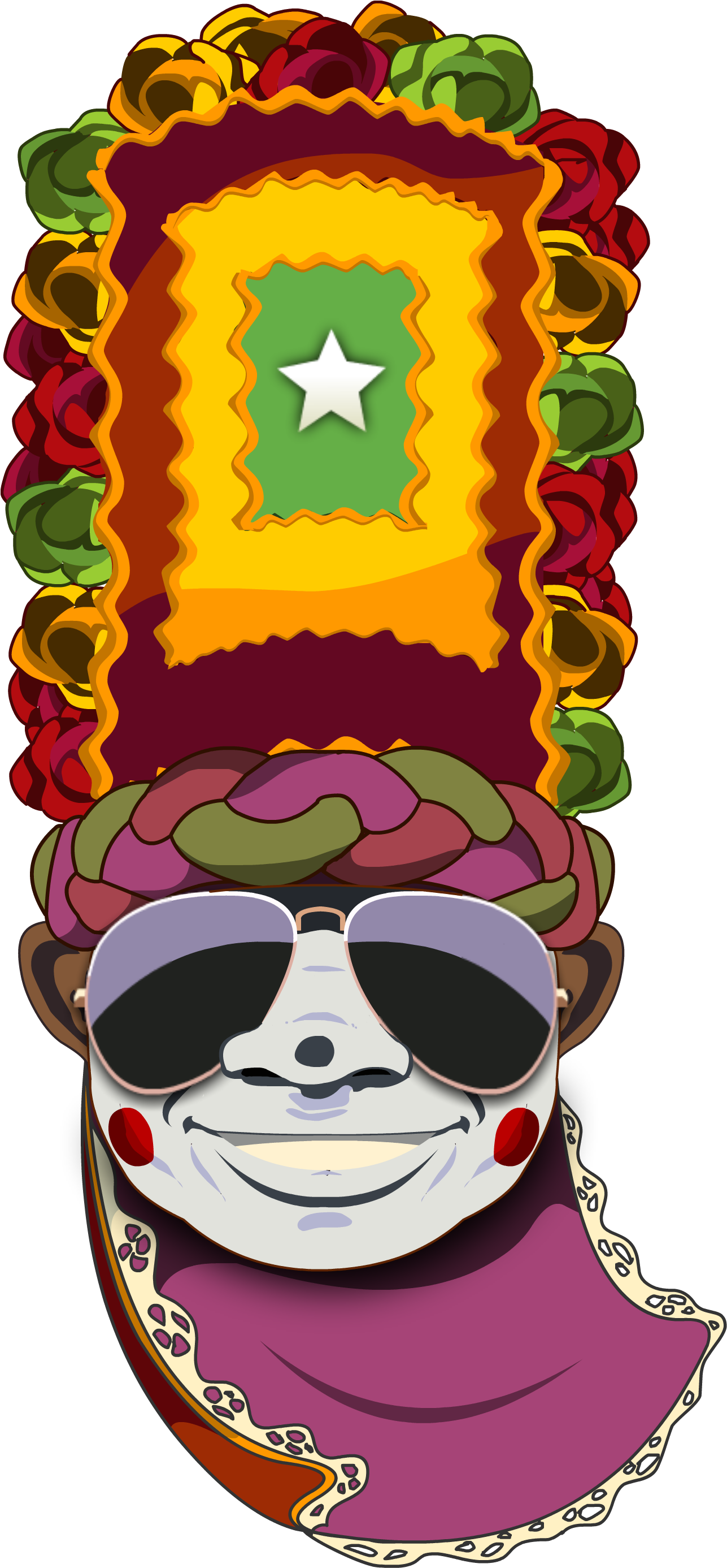 A Cartoon Character Wearing Sunglasses And A Hat