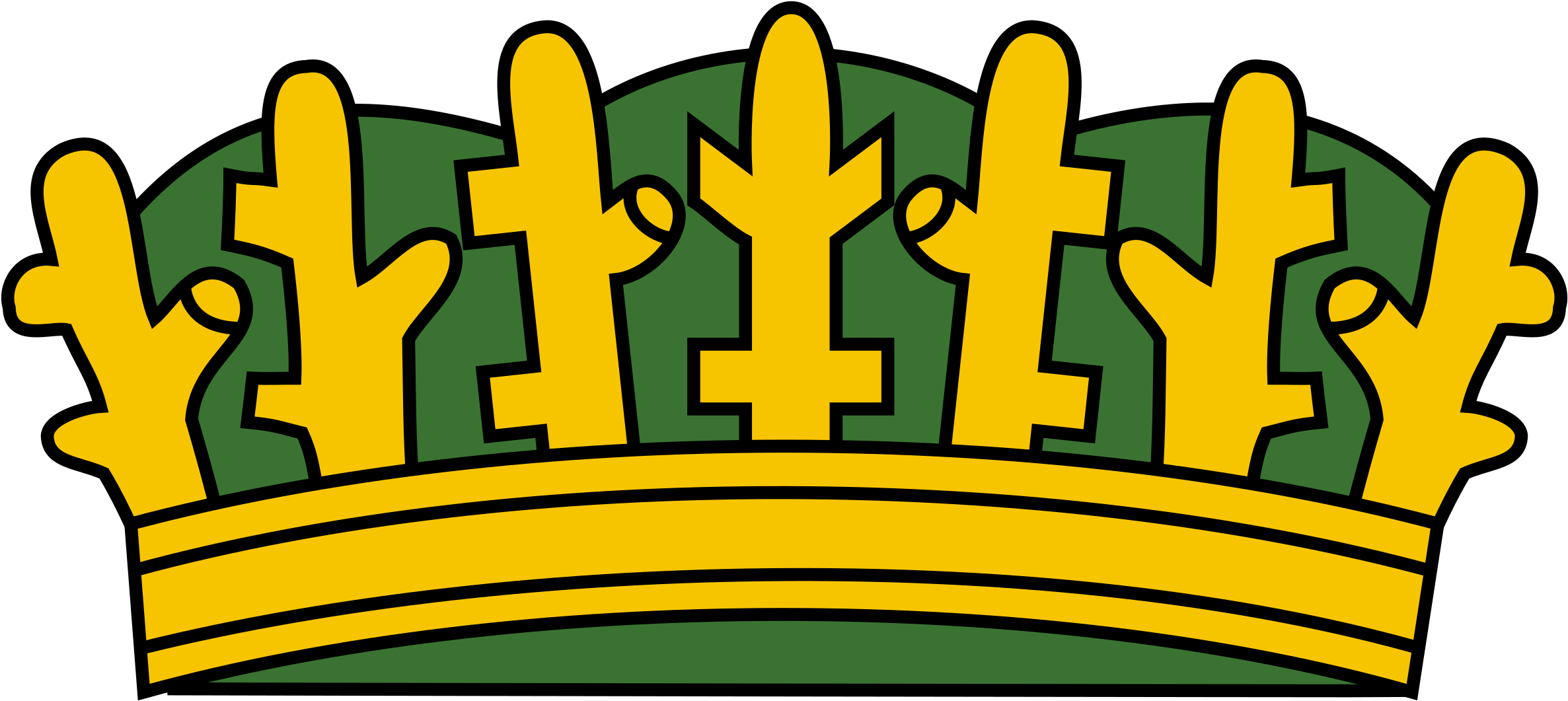 A Yellow And Green Cactus Crown