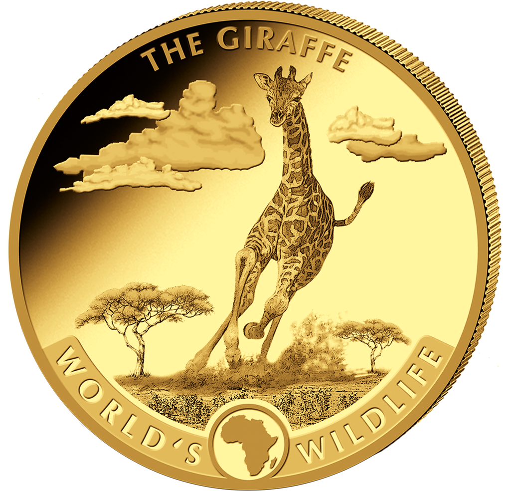 A Gold Coin With A Giraffe