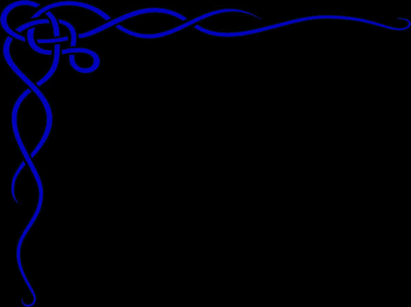 A Blue Swirly Design On A Black Background