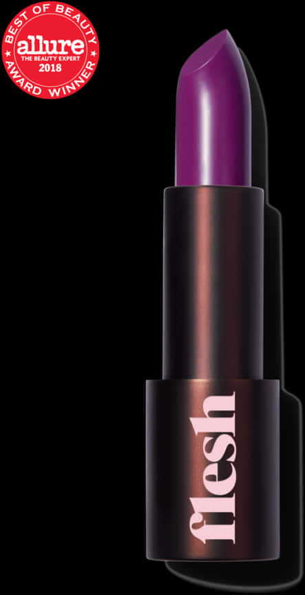 A Purple Lipstick With A Black Background