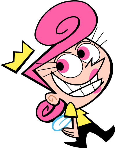 Cartoon Character With Pink Hair And Crown