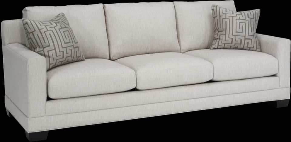 A White Couch With Pillows