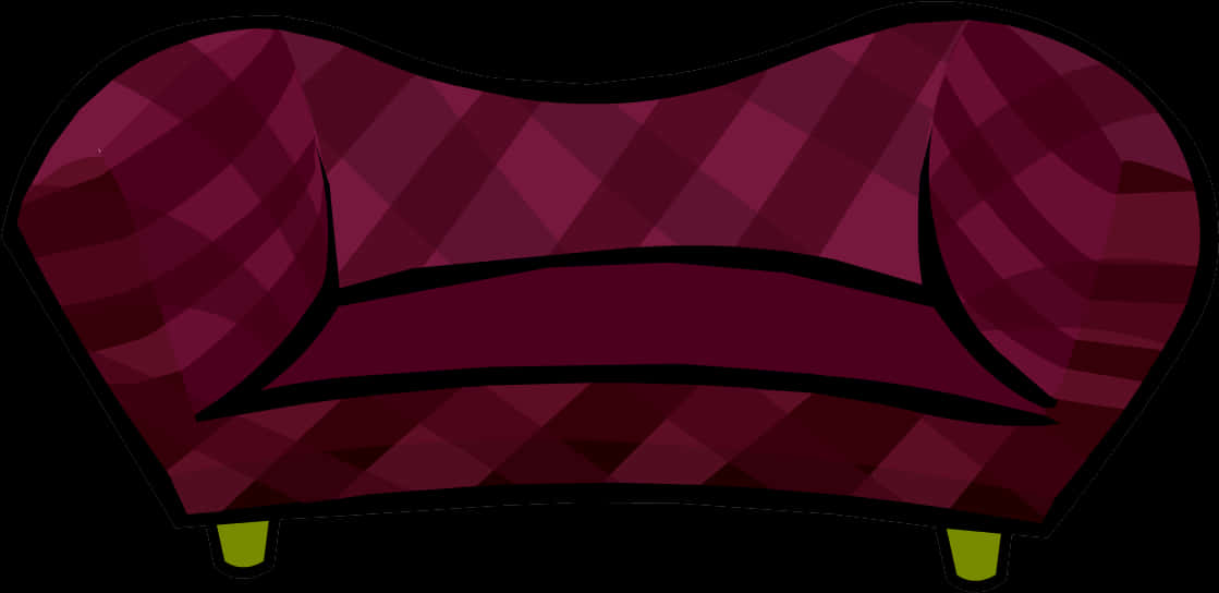 A Purple Couch With Black Lines