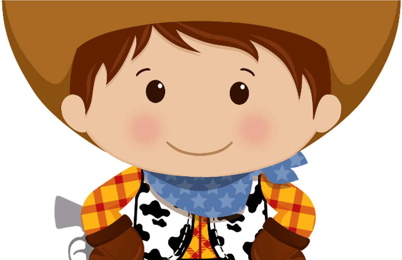 A Cartoon Of A Boy Wearing A Cowboy Garment