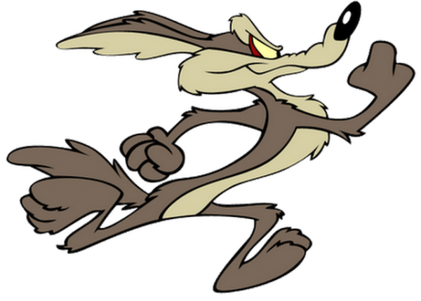 A Cartoon Character Running With A Black Background