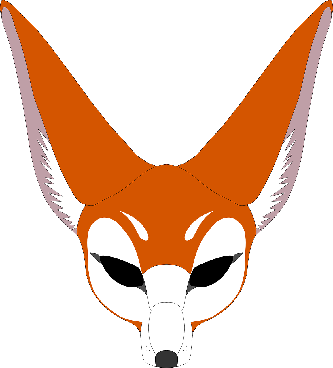 A Cartoon Of An Animal Mask