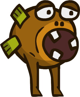Cartoon Of A Brown Monster