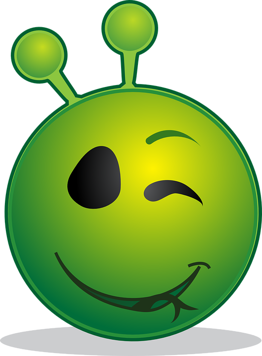 A Green Smiley Face With Eye Patch And Black Background