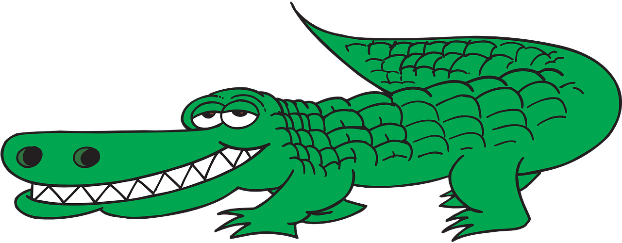 A Cartoon Of A Crocodile