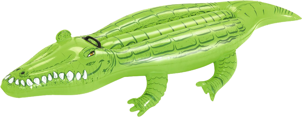 A Green Inflatable Crocodile