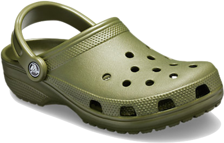 A Green Shoe With Holes