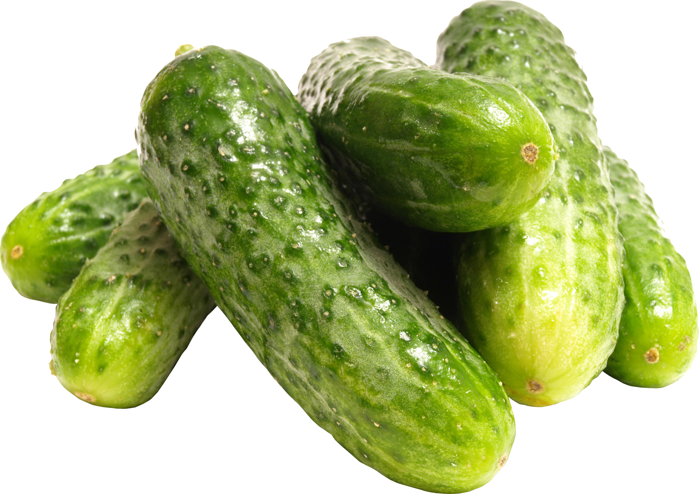 A Group Of Green Cucumbers