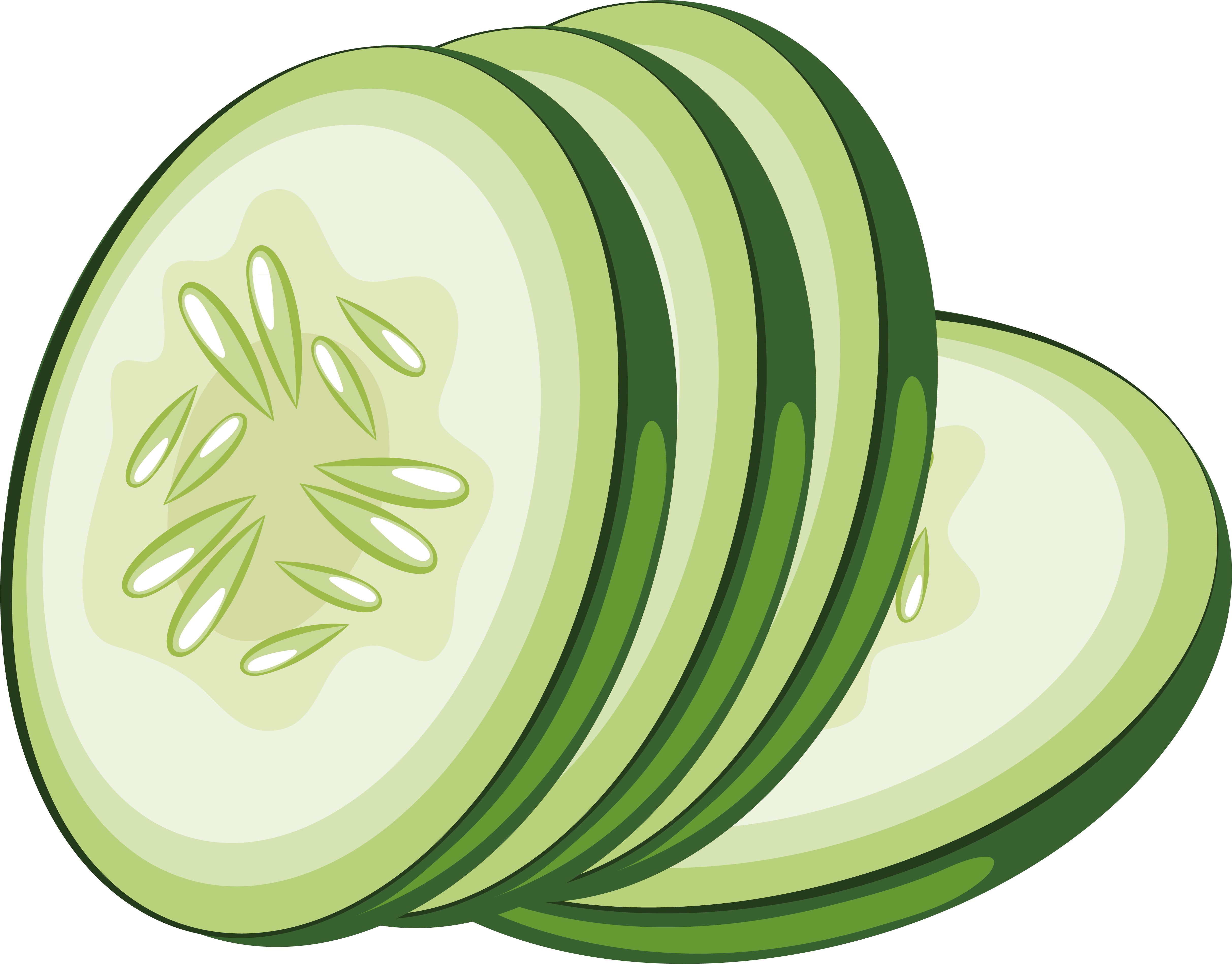 A Sliced Cucumber On A Black Background