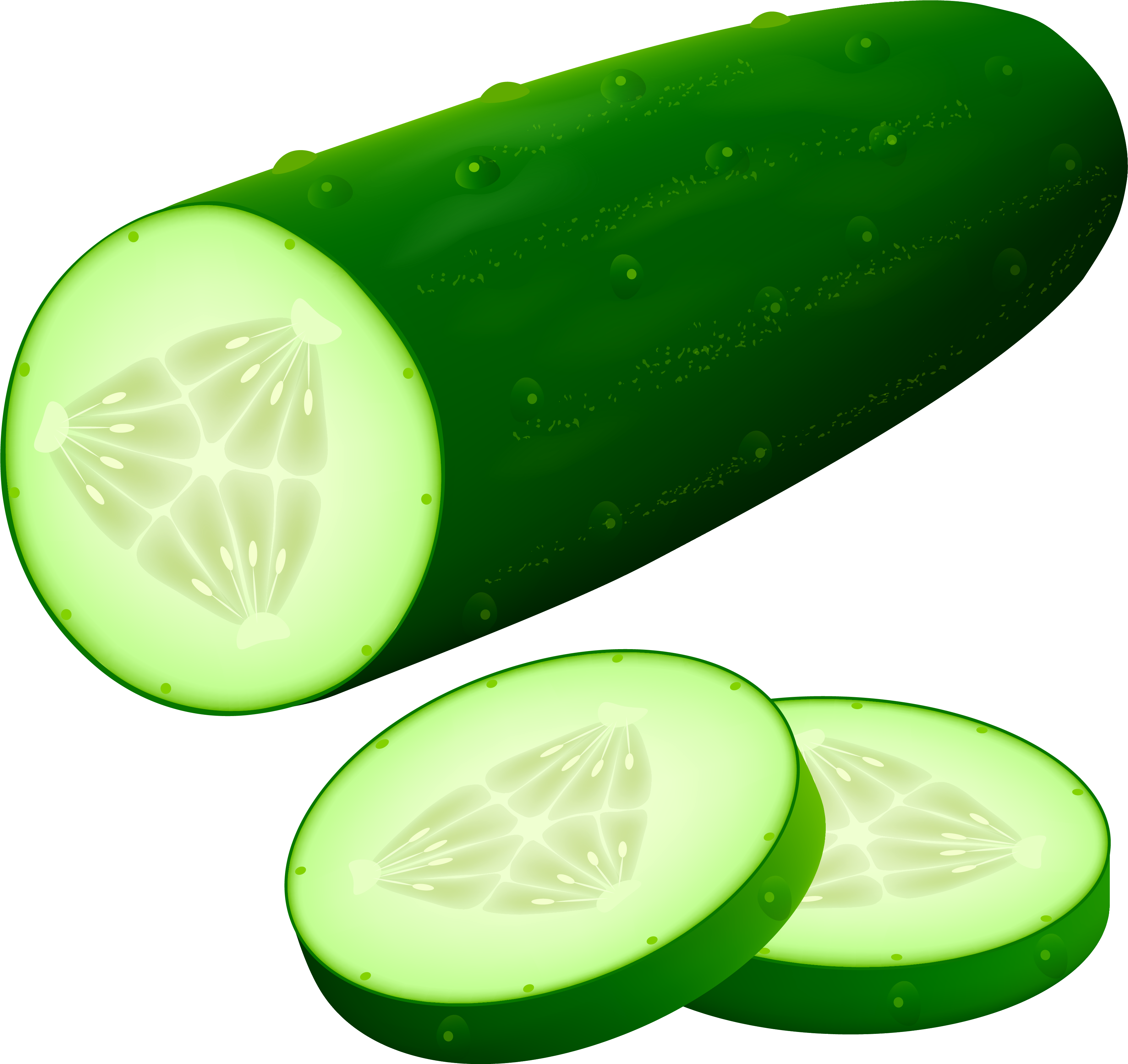 A Cucumber Cut In Half