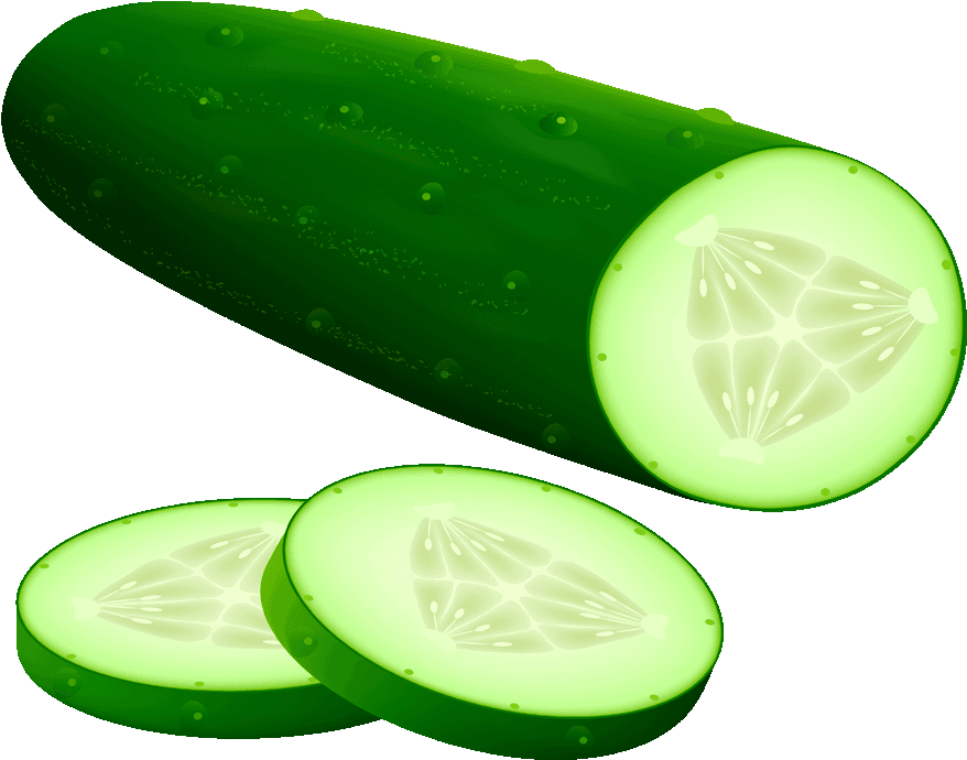 A Cucumber Cut In Half